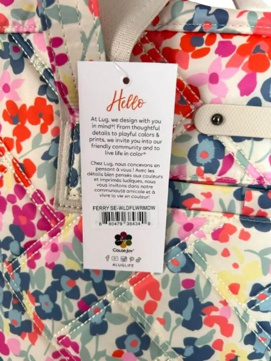 Lug Expandable Carry-All Tote Bag-Ferry SE XL Wildflower Meadow Floral Print - Picture 15 of 15